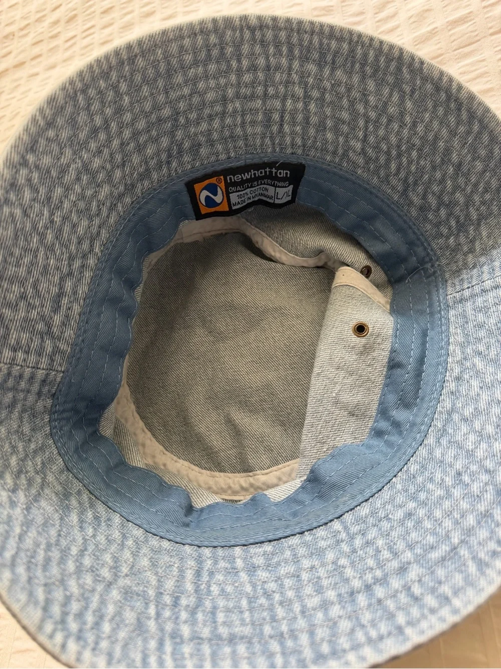 Newhattan Light Blue Denim Bucket Hat